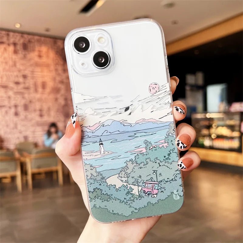 Anime Scenery Sunset Phone Case for iPhone - Drealy Store