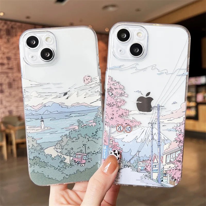 Anime Scenery Sunset Phone Case for iPhone - Drealy Store