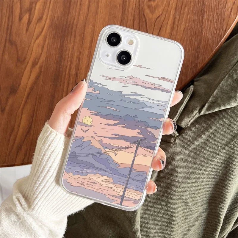 Anime Scenery Sunset Phone Case for iPhone - Drealy Store